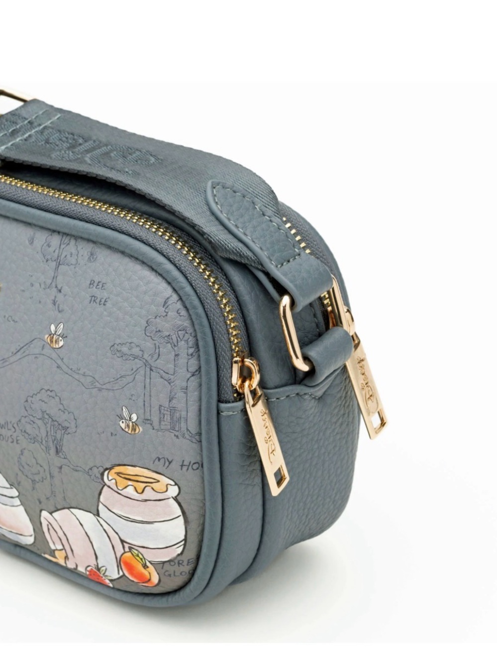 Disney WondaPop Gray Eeyore Double Zipper Crossbody/Shoulder Bag - Picture 2 of 12
